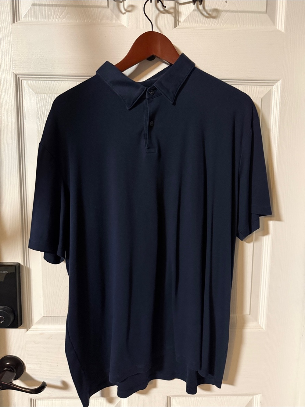 Charles Tyrwhitt Smart Cotton Navy Short-Sleeve Polo